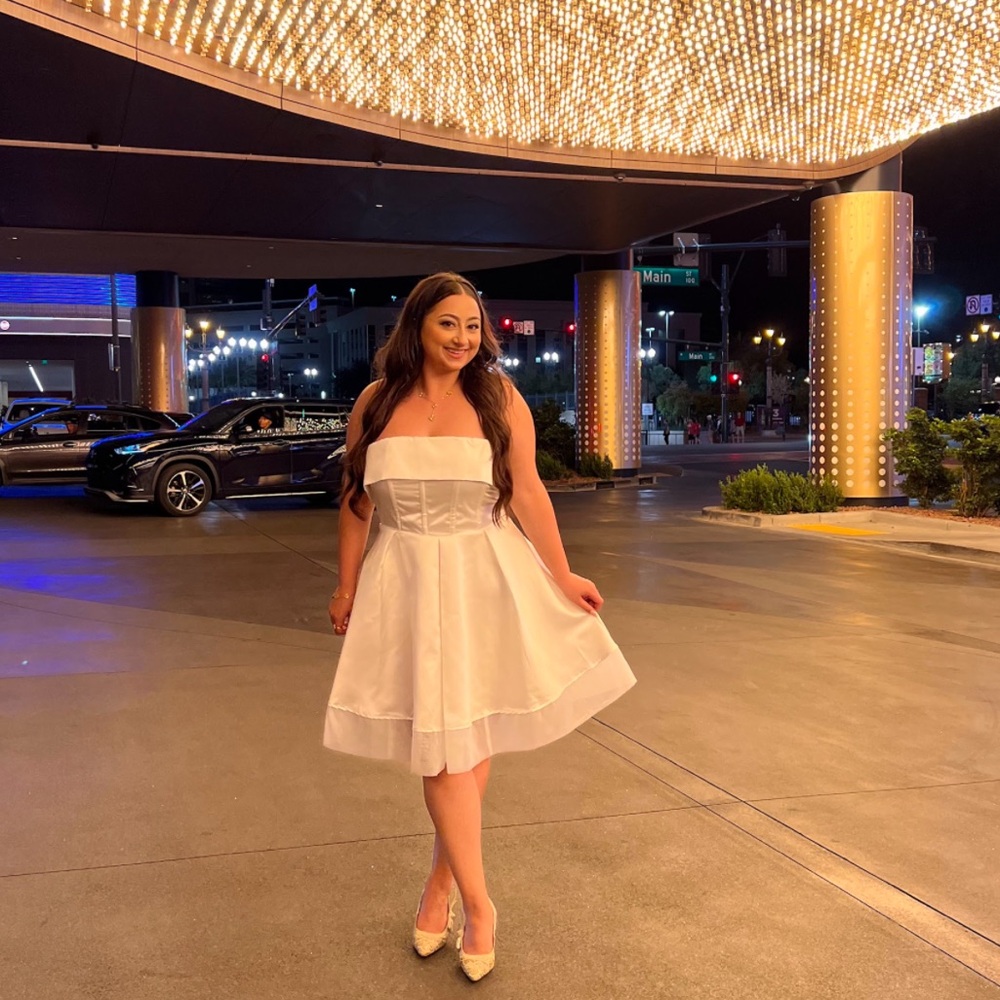 Showpo White Strapless Mini Dress